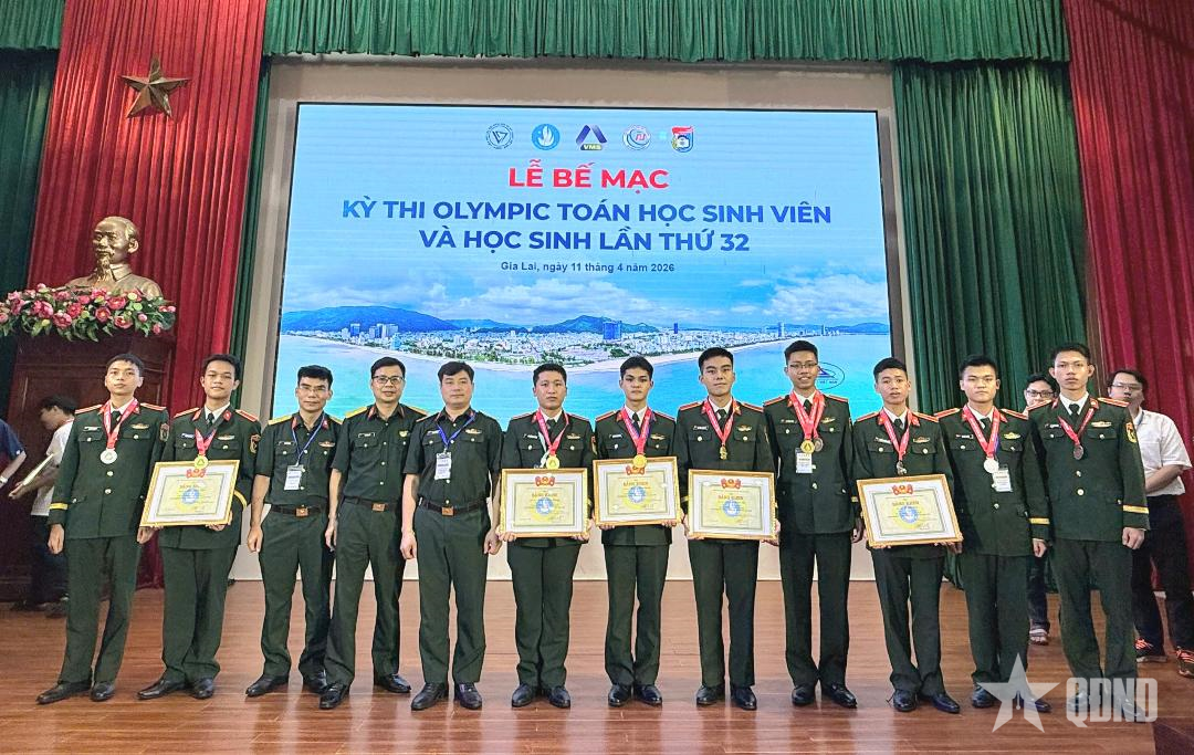 Học viện Kỹ thuật Quân sự đoạt 5 Huy chương Vàng tại Olympic Toán học toàn quốc 