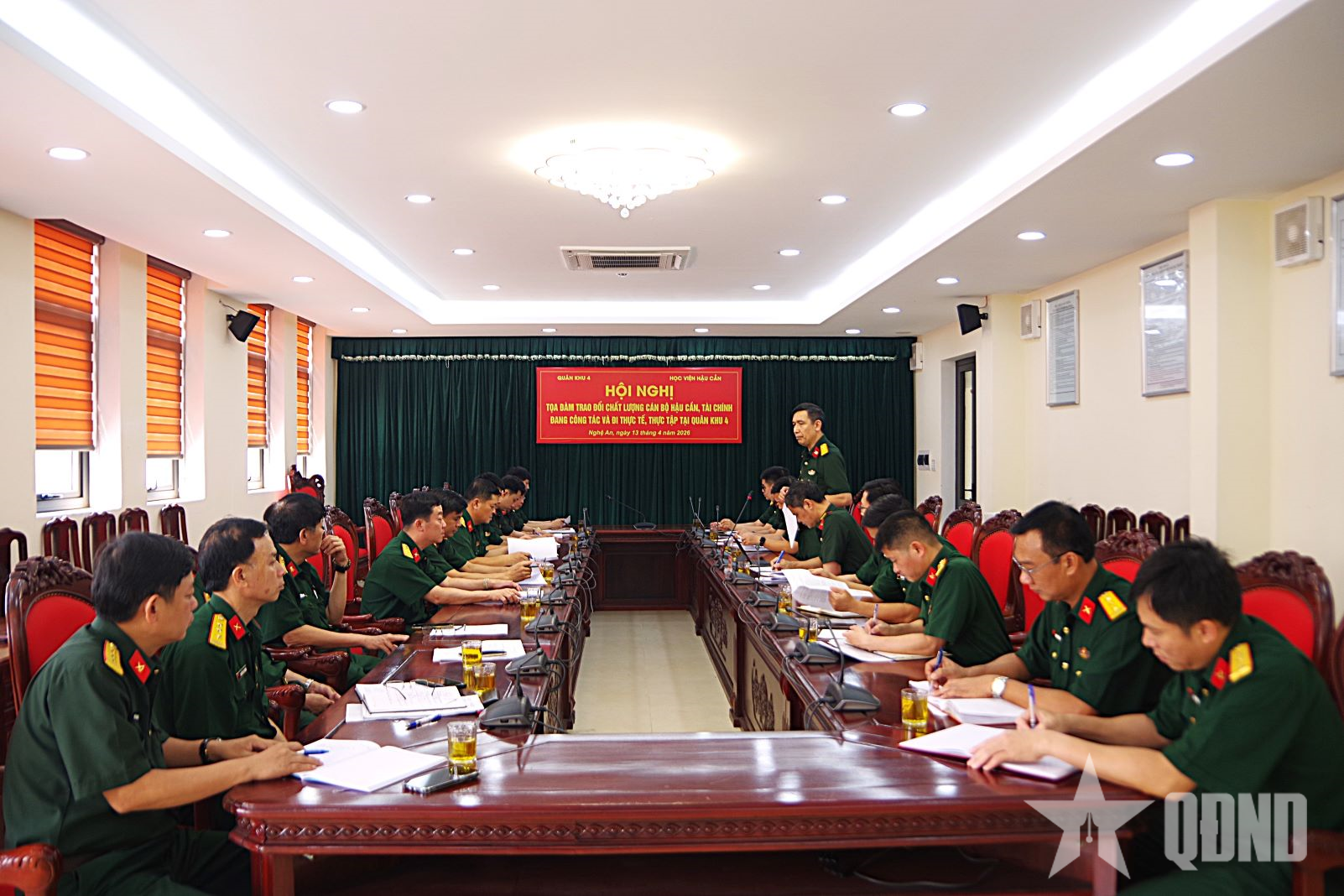 Học viện Hậu cần khảo sát, nắm chất lượng đội ngũ cán bộ tại Quân khu 4 

