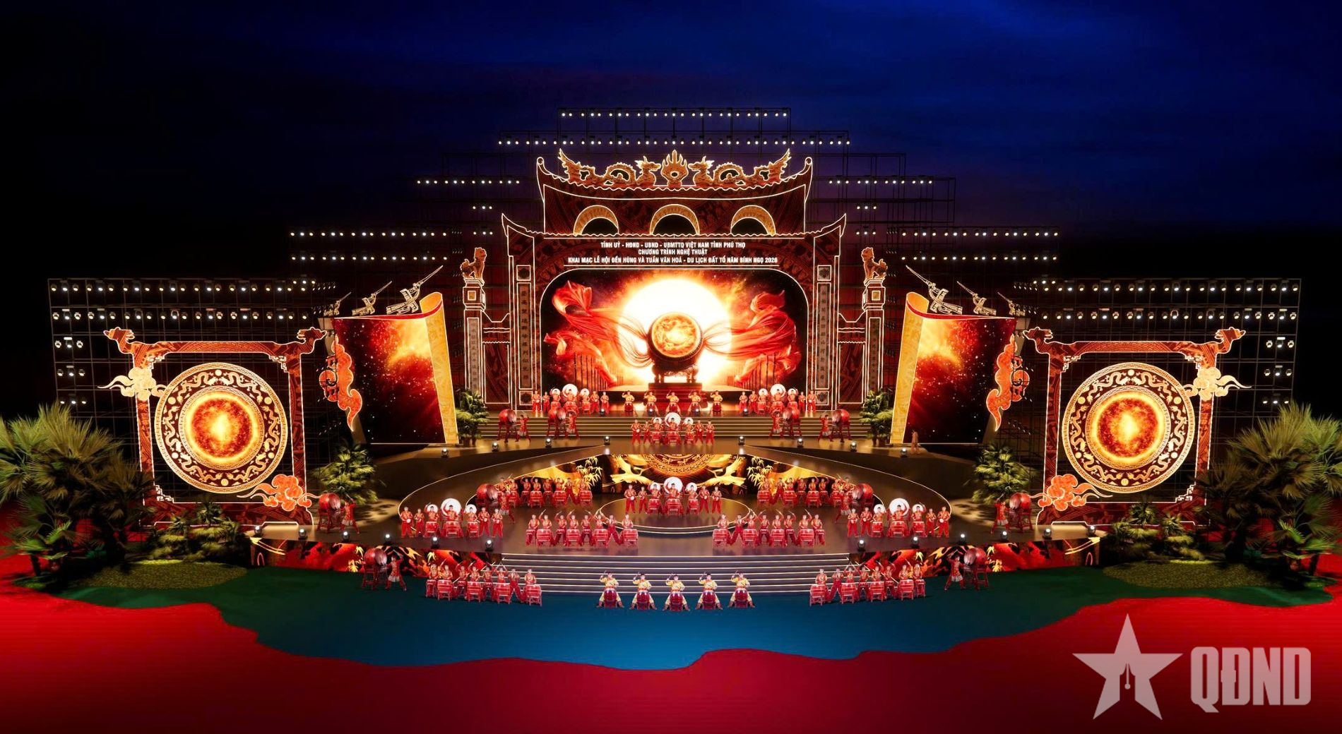 Tái hiện không gian văn hóa Đất Tổ trong khai mạc Lễ hội Đền Hùng 2026