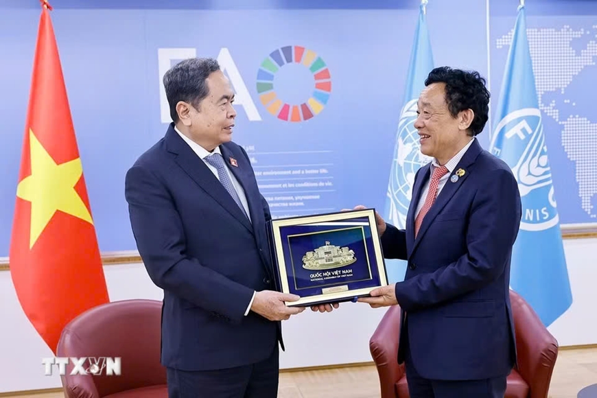 Chủ tịch Quốc hội Trần Thanh Mẫn gặp Tổng Gi&aacute;m đốc FAO