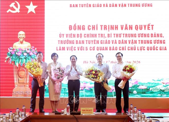 Trưởng ban Tuyên giáo và Dân vận Trung ương Trịnh Văn Quyết: 5 cơ quan báo chí chủ lực quốc gia phải dẫn dắt dòng chủ lưu thông tin