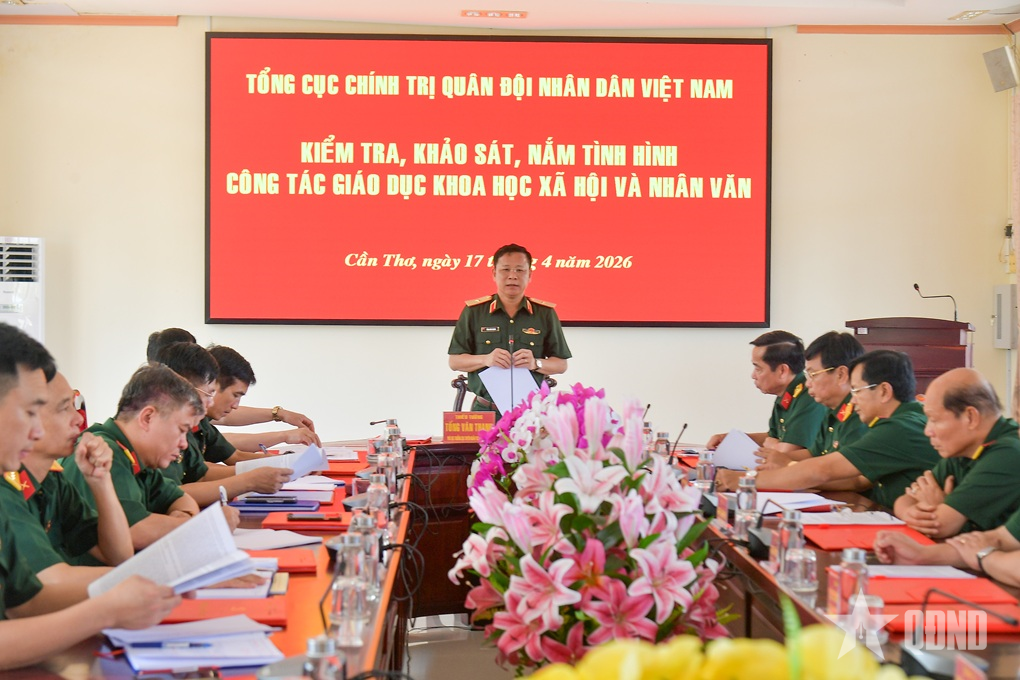 Tổng cục Chính trị: Kiểm tra, khảo sát, nắm tình hình công tác giáo dục khoa học xã hội và nhân văn tại Quân khu 9