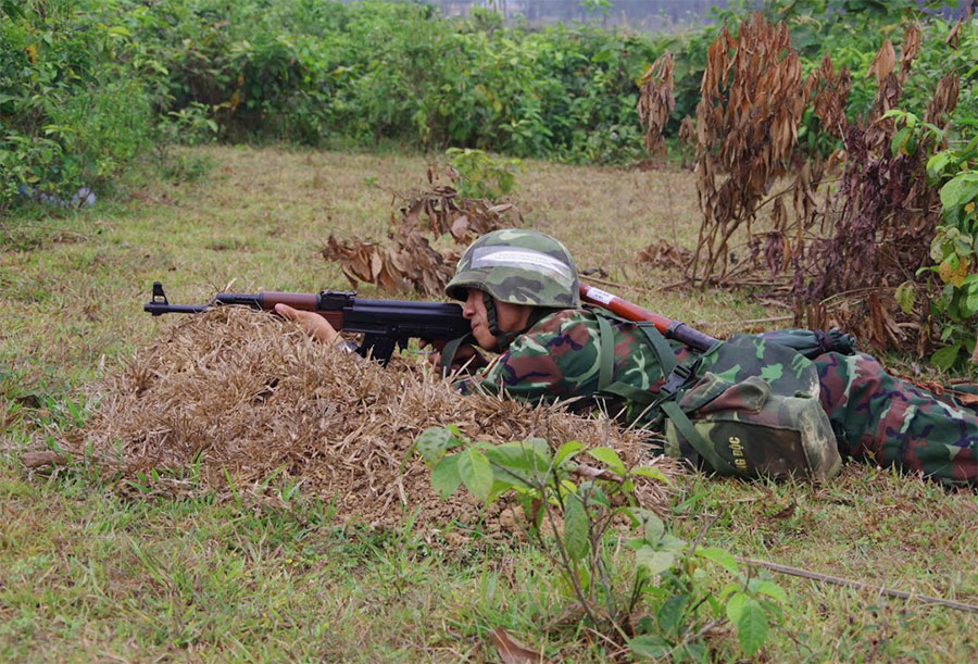 Sư đoàn 968 (Quân khu 4) tổ chức diễn tập chiến thuật bắn đạn thật cấp trung đội