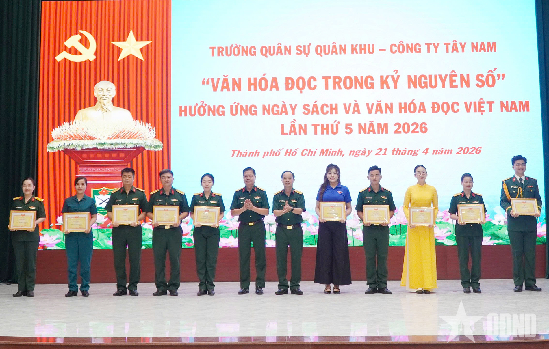 Trường Quân sự Quân khu 7 tổ chức Ngày Sách và văn hóa đọc