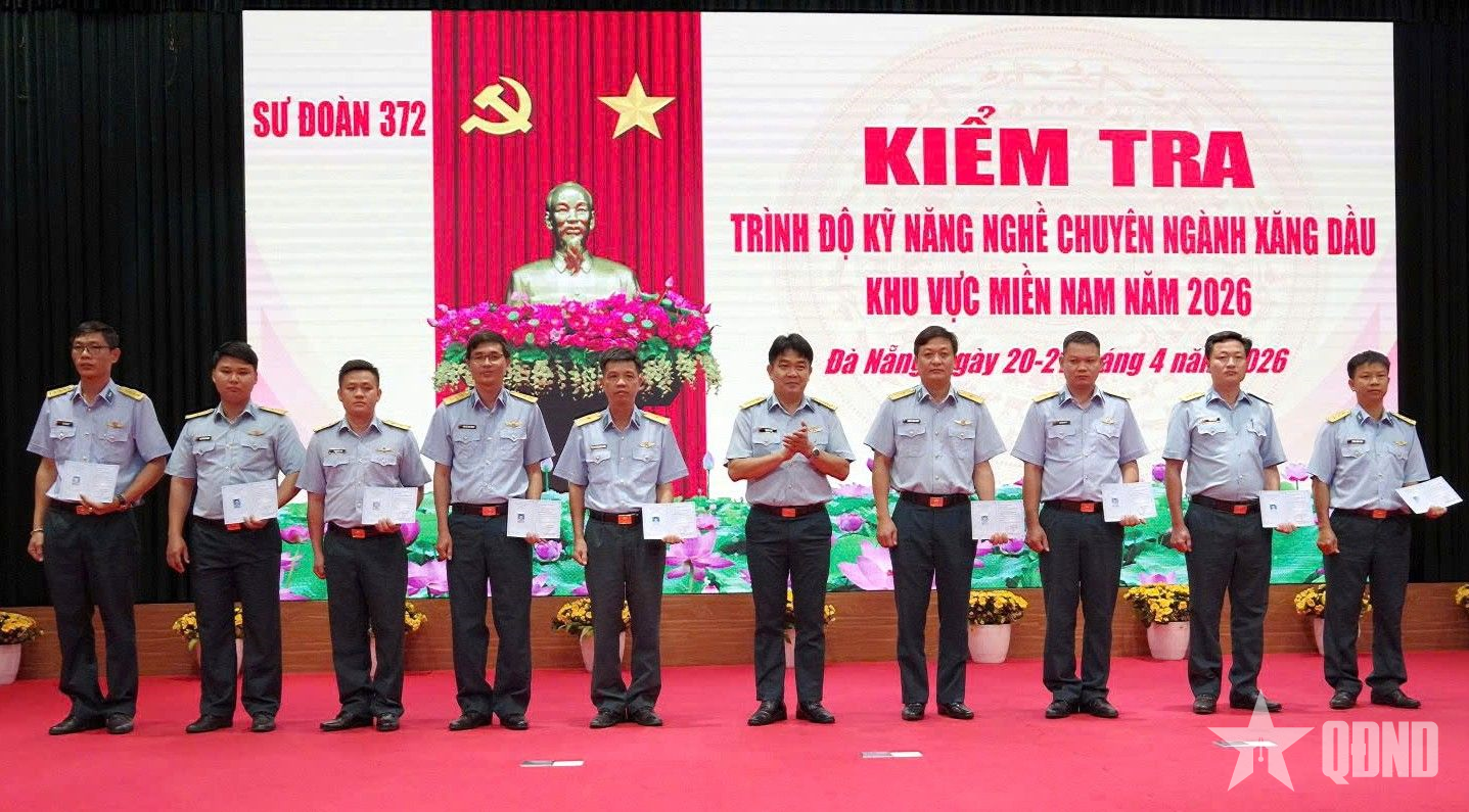 Kiểm tra trình độ kỹ năng nghề chuyên ngành xăng dầu (khu vực miền Nam) tại Sư đoàn 372

