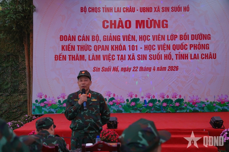 Học viện Quốc phòng tổ chức học tập, nghiên cứu thực tế tại Lai Châu