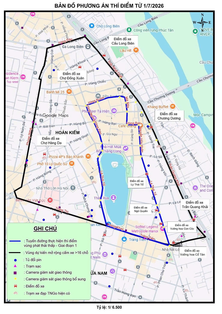 H&agrave; Nội th&iacute; điểm cấm xe m&aacute;y xăng, dầu theo giờ tại 11 tuyến phố, phường Ho&agrave;n Kiếm từ ng&agrave;y 1-7