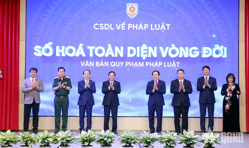 Bộ Tư ph&aacute;p khai trương Cơ sở dữ liệu quốc gia về ph&aacute;p luật phi&ecirc;n bản mới