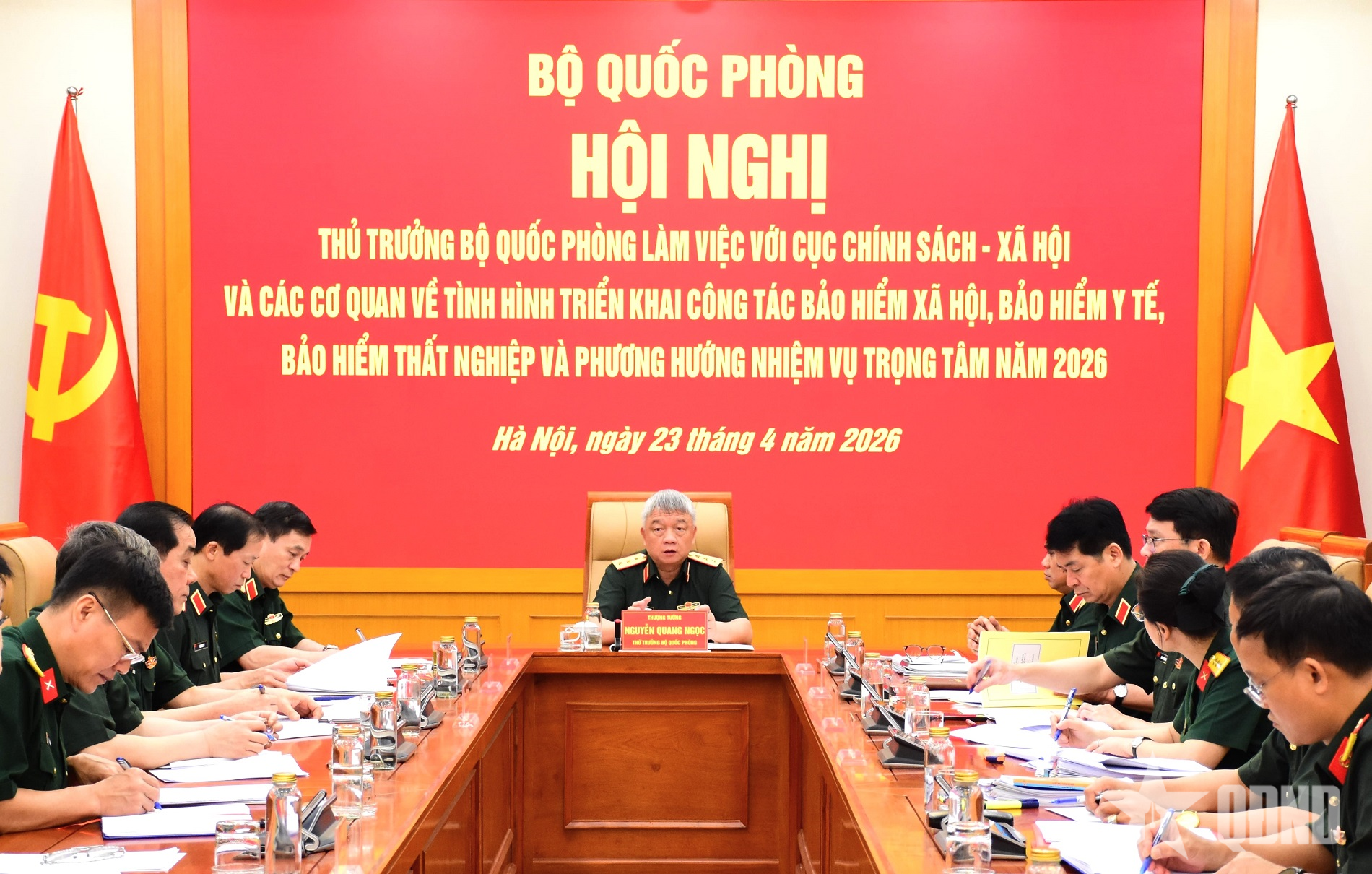 Tổ chức thực hiện tốt công tác bảo hiểm xã hội, bảo hiểm y tế, bảo hiểm thất nghiệp trong Bộ Quốc phòng
