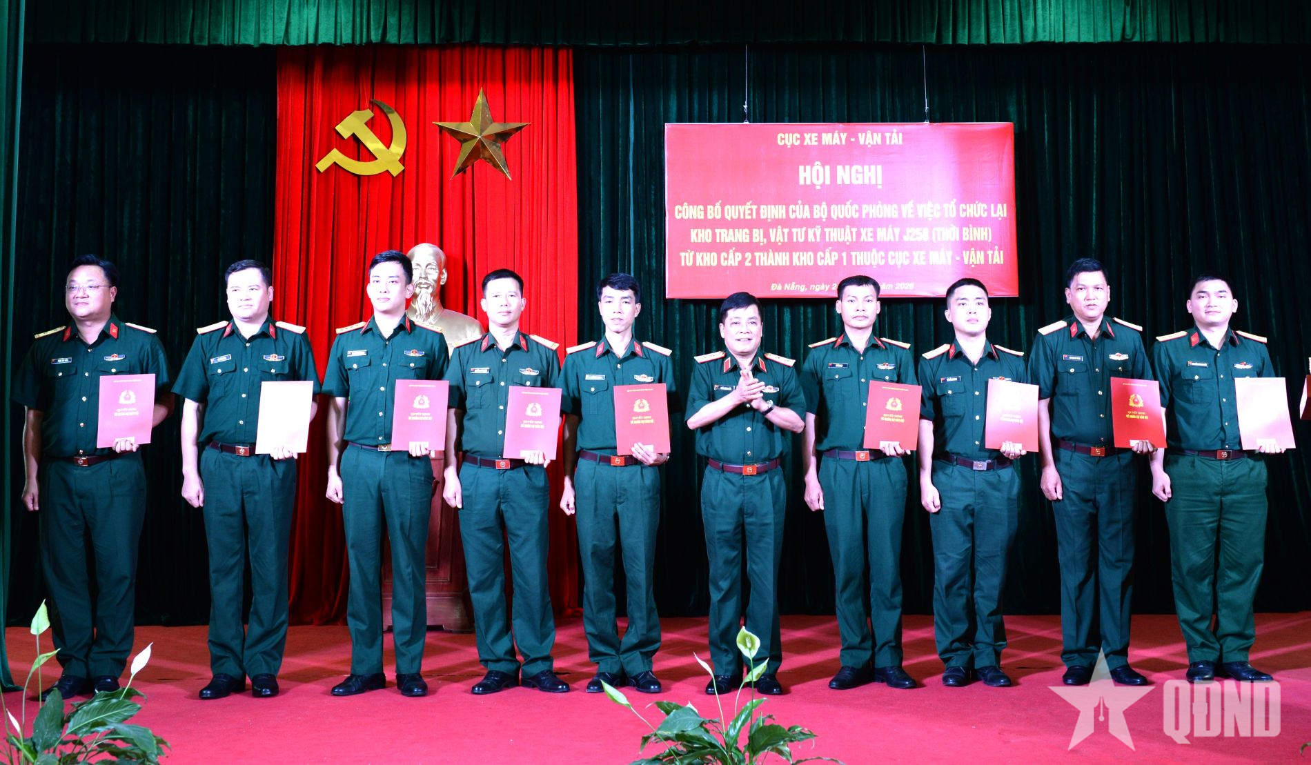 Công bố Quyết định của Bộ Quốc phòng về tổ chức lại Kho J258 thành kho cấp 1