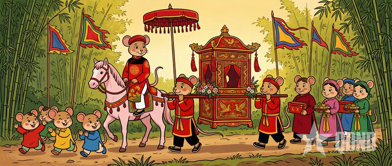 AI thổi hồn sức sống mới cho tranh Đông Hồ “Đám cưới chuột”