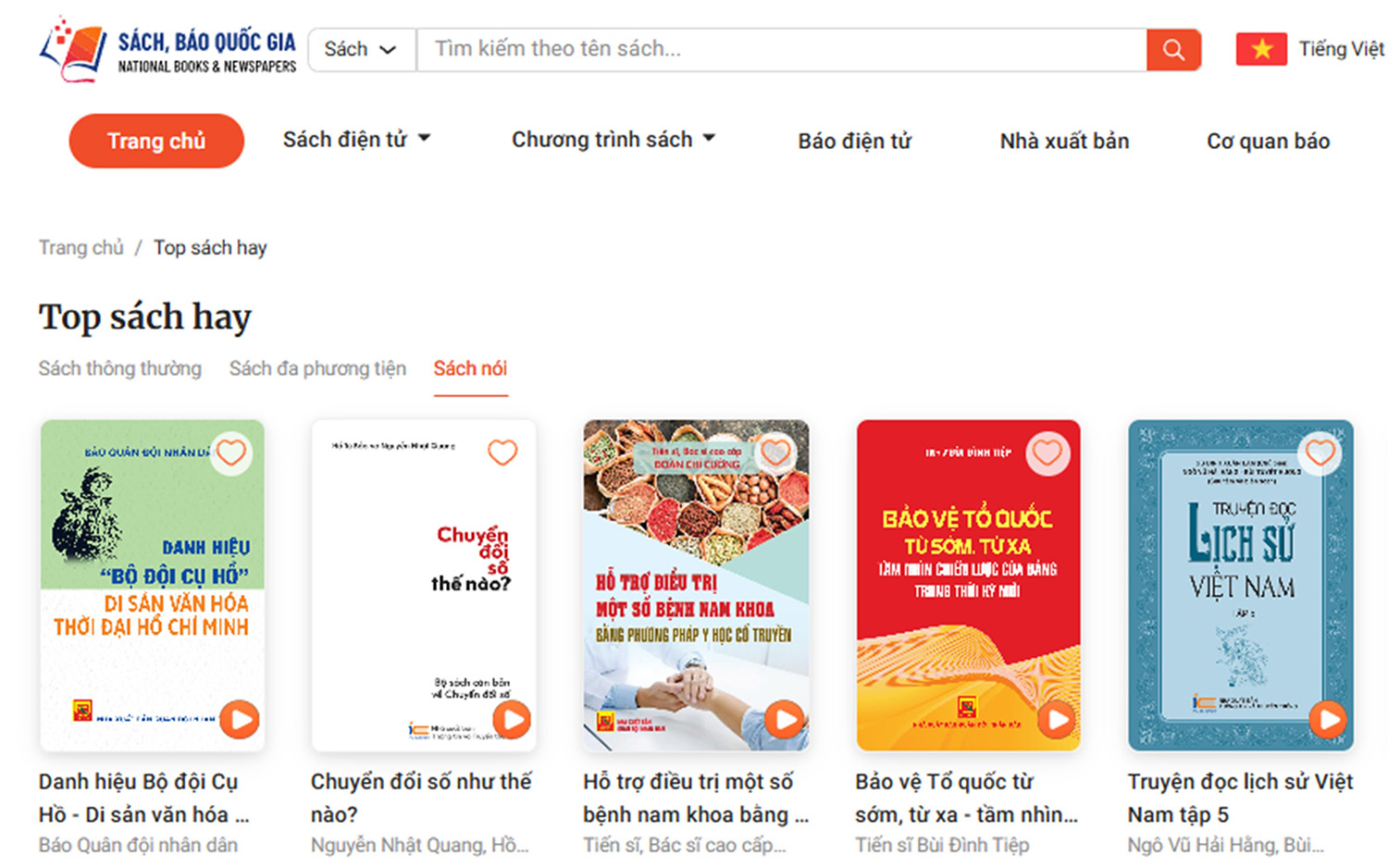 Góp mặt trong Top sách hay trên nền tảng Sách, Báo điện tử quốc gia