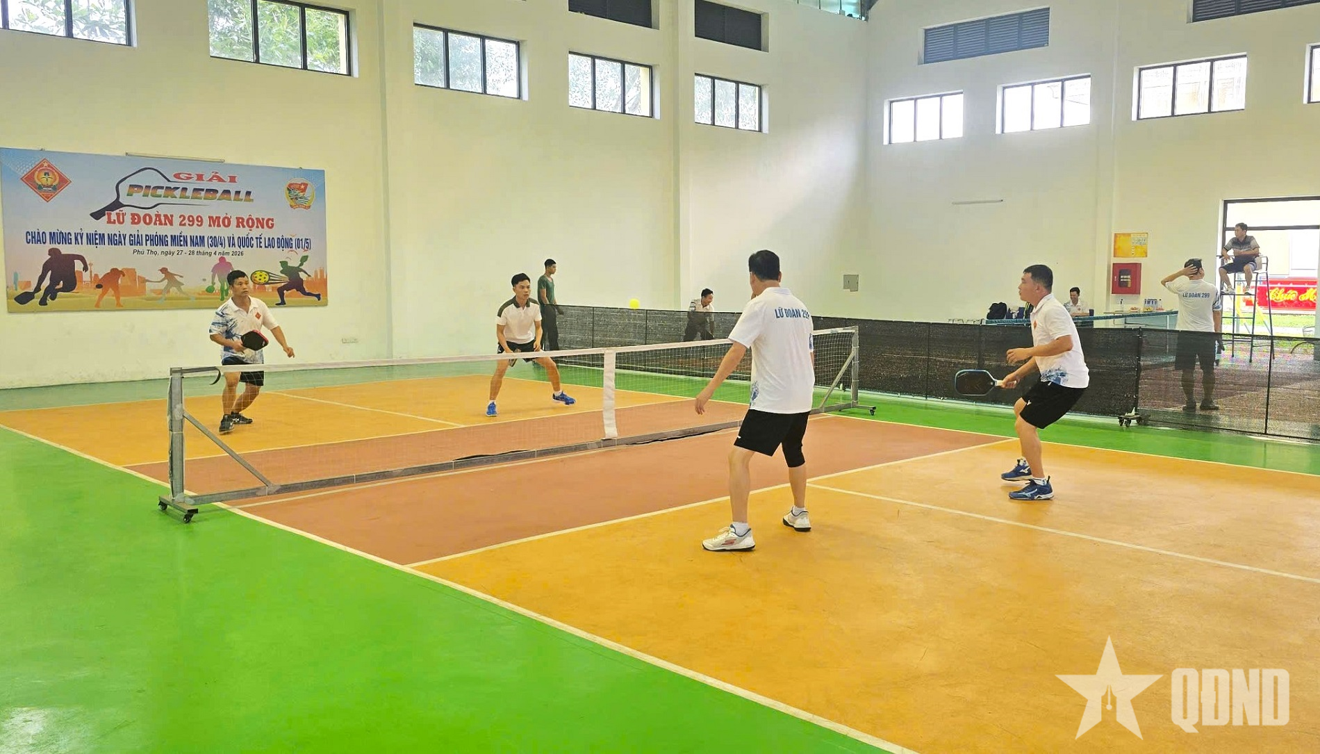 Sôi nổi giải pickleball Lữ đoàn 299 (Quân đoàn 12)