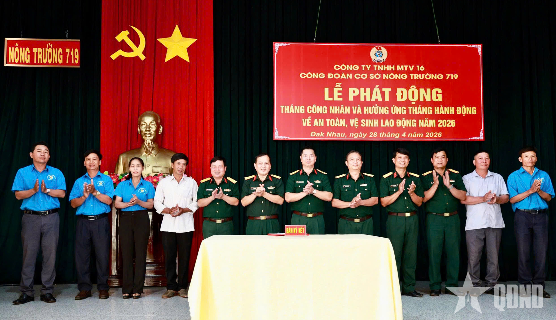 Nông trường 719 phát động Tháng Công nhân gắn với an toàn, vệ sinh lao động