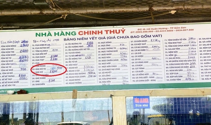Thanh Hóa xác minh thông tin hóa đơn bữa ăn gần 18 triệu đồng tại Sầm Sơn