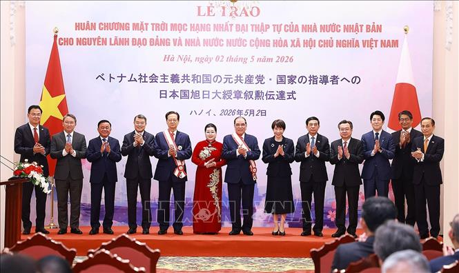 Nhật Bản trao Huân chương Mặt trời mọc tặng nguyên lãnh đạo Đảng, Nhà nước Việt Nam