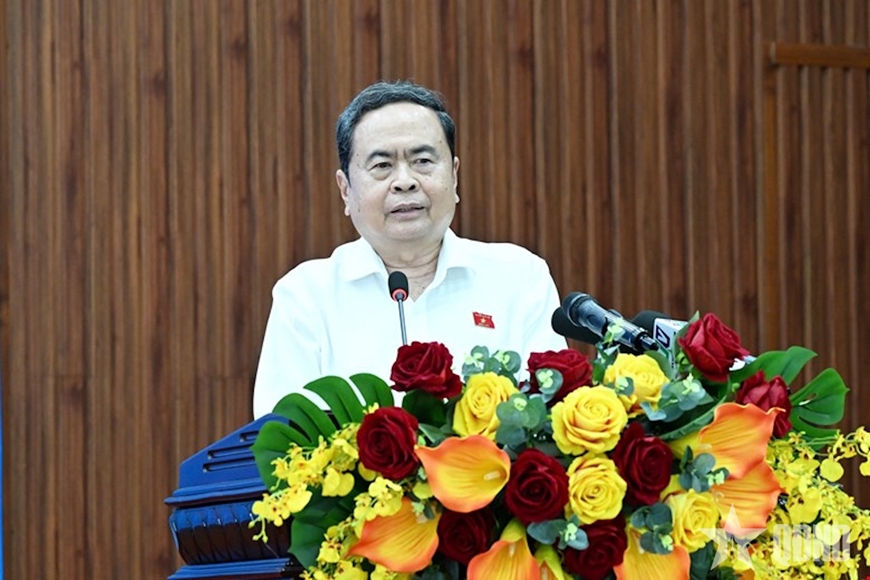 Chủ tịch Quốc hội Trần Thanh Mẫn tiếp x&uacute;c cử tri tại Th&agrave;nh phố Hồ Ch&iacute; Minh