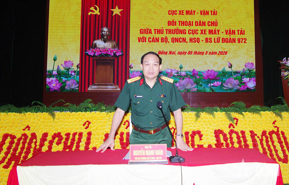 Cục Xe máy-Vận tải đối thoại với cán bộ, chiến sĩ Lữ đoàn 972