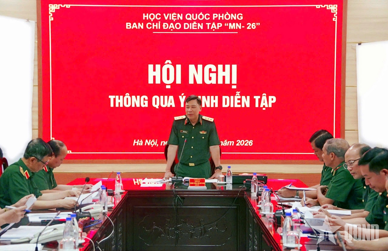Học viện Quốc phòng tổ chức Hội nghị thông qua ý định diễn tập