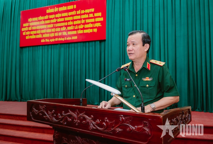 Quân khu 9: Tổng kết thực hiện các nghị quyết về xây dựng đội ngũ cán bộ các cấp