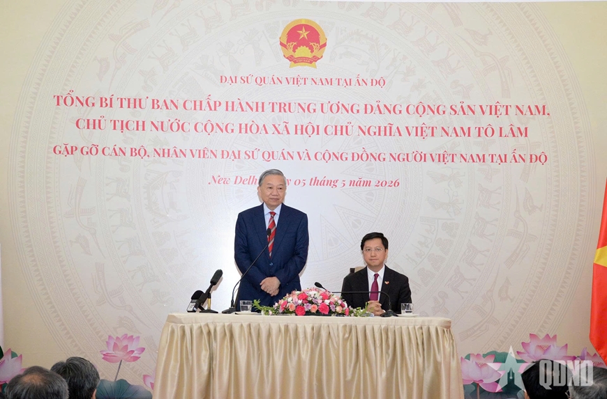 Tổng Bí thư, Chủ tịch nước Tô Lâm: Mỗi người Việt Nam tại Ấn Độ chính là một "đại sứ nhân dân"