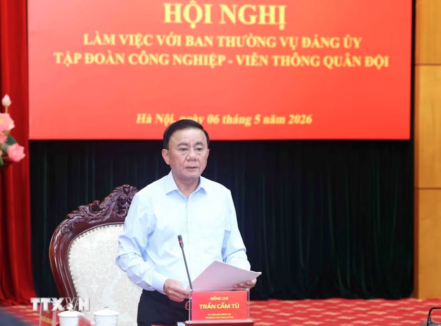 Đoàn kiểm tra, giám sát số 12 của Bộ Chính trị làm việc với Ban Thường vụ Đảng ủy Tập đoàn Viettel