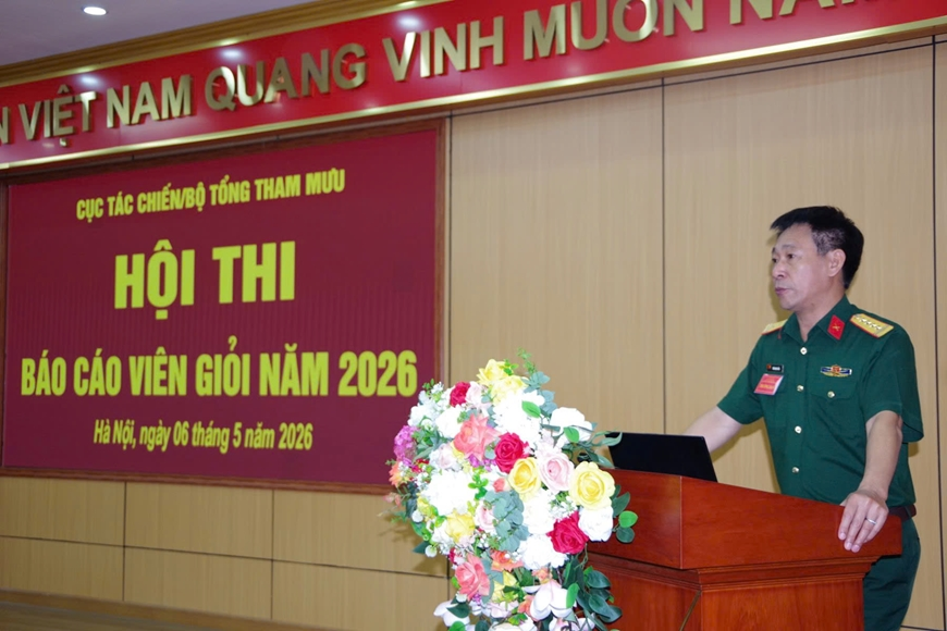 Cục Tác chiến khai mạc Hội thi Báo cáo viên giỏi năm 2026