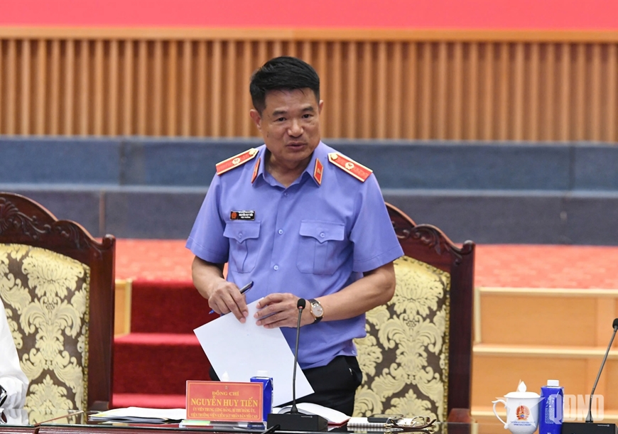 Chủ tịch Quốc hội Trần Thanh Mẫn chủ tr&igrave; hội nghị với Ban Thường vụ Đảng ủy Viện Kiểm s&aacute;t nh&acirc;n d&acirc;n tối cao