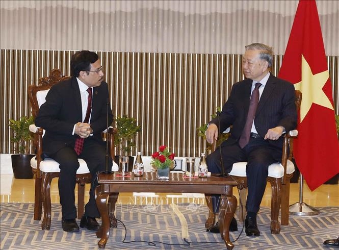 Tổng B&iacute; thư, Chủ tịch nước T&ocirc; L&acirc;m tiếp đại diện c&aacute;c tập đo&agrave;n, doanh nghiệp của Ấn Độ