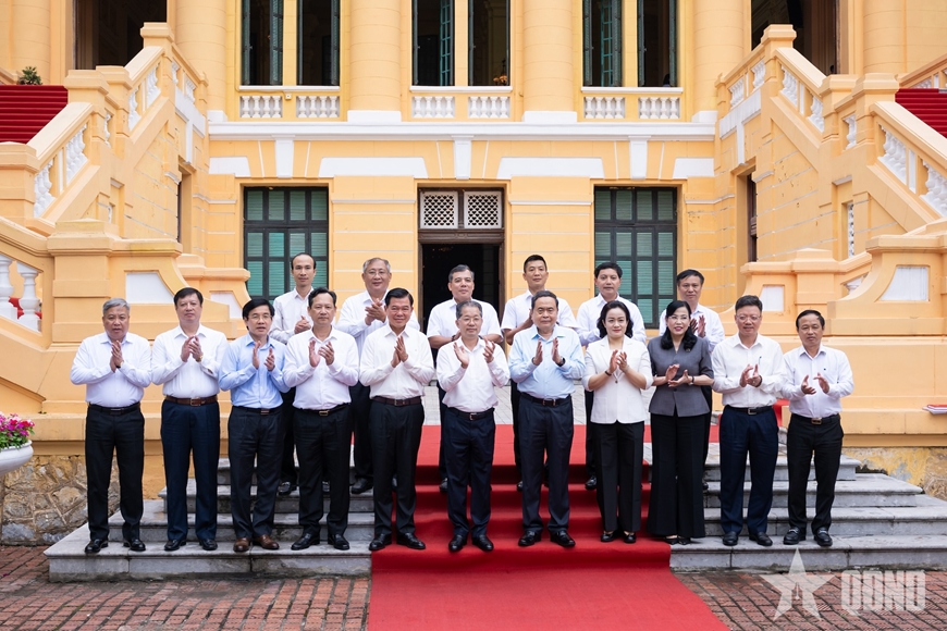 Chủ tịch Quốc hội Trần Thanh Mẫn chủ tr&igrave; hội nghị với Đảng ủy T&ograve;a &aacute;n nh&acirc;n d&acirc;n tối cao