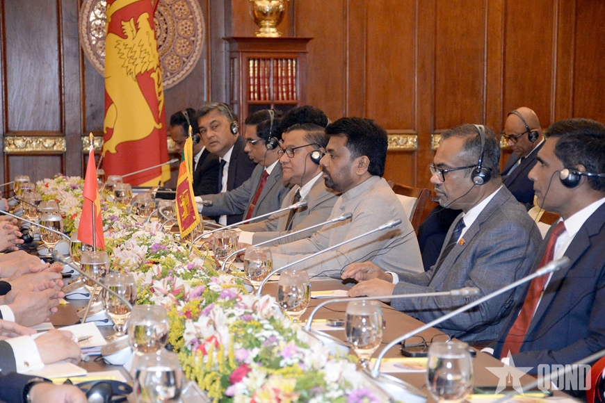 Tổng B&iacute; thư, Chủ tịch nước T&ocirc; L&acirc;m hội đ&agrave;m với Tổng thống Sri Lanka Anura Kumara Dissanayake