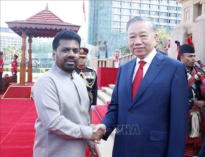 Lễ đ&oacute;n Tổng B&iacute; thư, Chủ tịch nước T&ocirc; L&acirc;m thăm cấp Nh&agrave; nước tới Sri Lanka