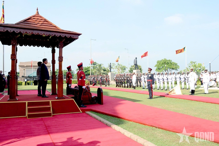 Lễ đ&oacute;n Tổng B&iacute; thư, Chủ tịch nước T&ocirc; L&acirc;m thăm cấp Nh&agrave; nước tới Sri Lanka