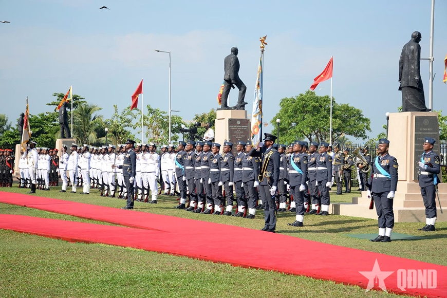 Lễ đ&oacute;n Tổng B&iacute; thư, Chủ tịch nước T&ocirc; L&acirc;m thăm cấp Nh&agrave; nước tới Sri Lanka
