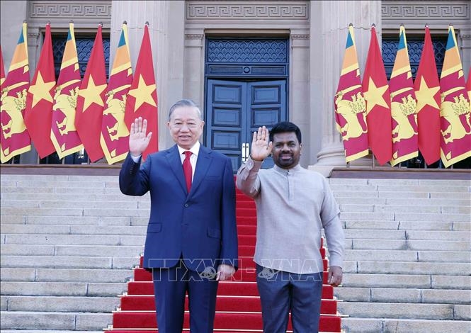 Lễ đ&oacute;n Tổng B&iacute; thư, Chủ tịch nước T&ocirc; L&acirc;m thăm cấp Nh&agrave; nước tới Sri Lanka