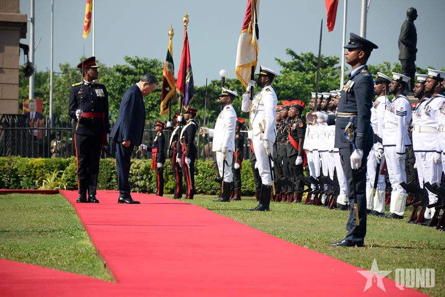 Lễ đ&oacute;n Tổng B&iacute; thư, Chủ tịch nước T&ocirc; L&acirc;m thăm cấp Nh&agrave; nước tới Sri Lanka