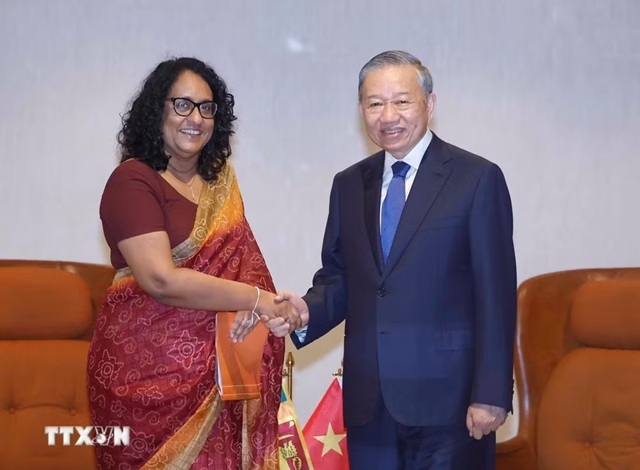 Tổng B&iacute; thư, Chủ tịch nước T&ocirc; L&acirc;m hội kiến Thủ tướng Sri Lanka Harini Amarasuriya
