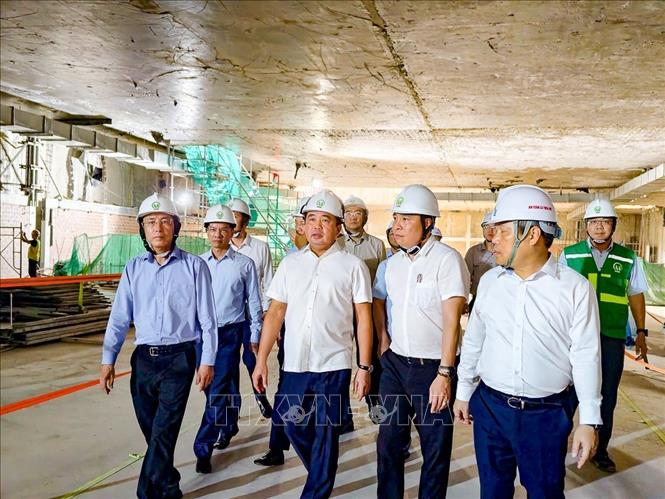 Bí thư Thành ủy Hà Nội kiểm tra vận hành Metro Nhổn - Ga Hà Nội