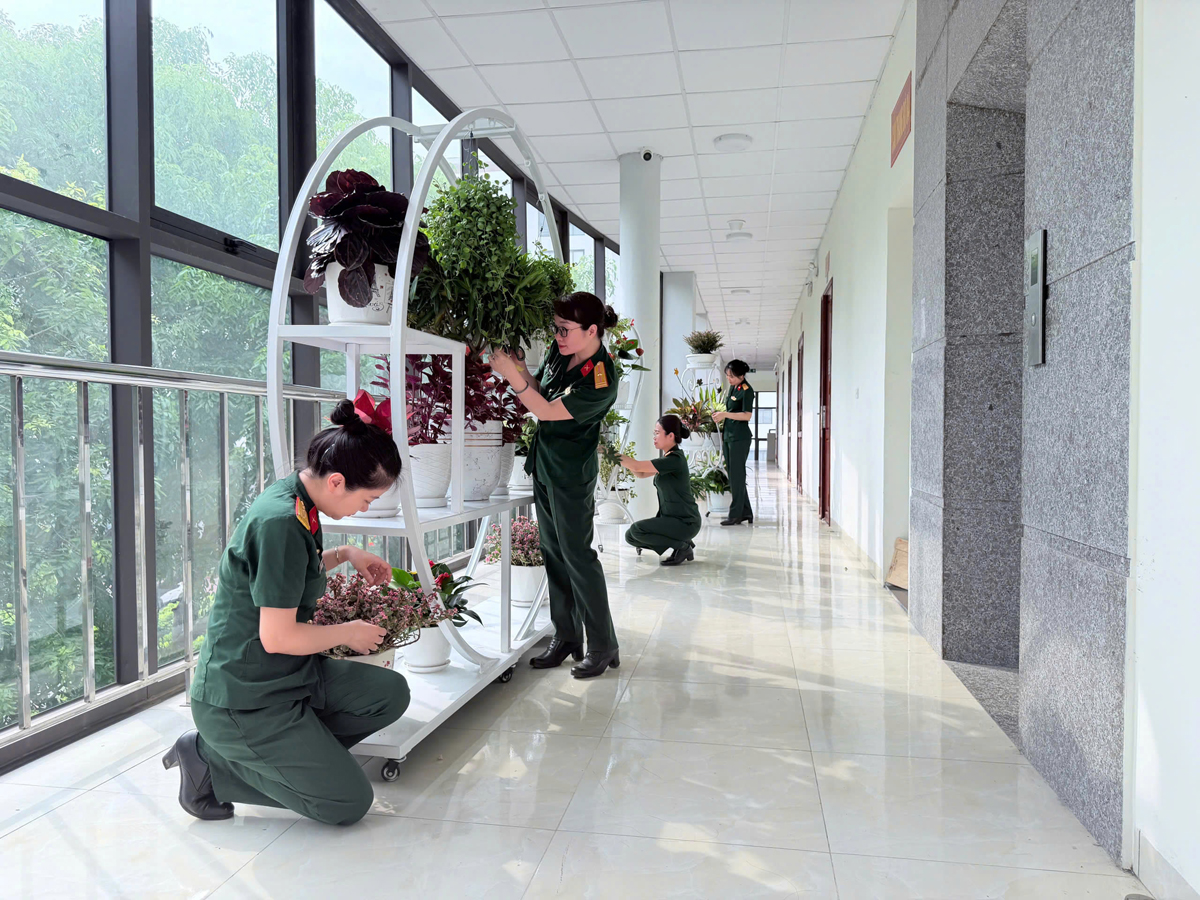 Hội Phụ nữ Phòng Chính trị (Học viện Chính trị) xây dựng doanh trại xanh, sạch, đẹp