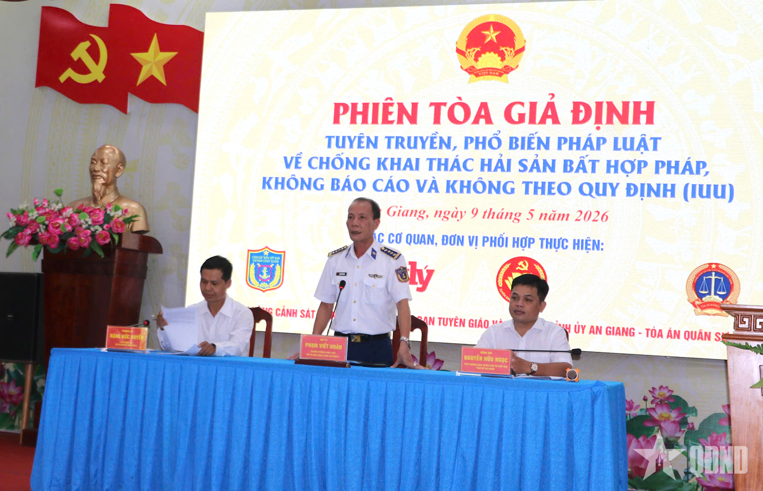An Giang: Tìm hiểu pháp luật chống khai thác IUU qua phiên tòa giả định