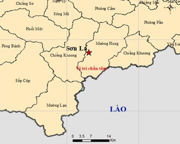 Ghi nhận động đất 4,0 tại xã Mường Hung, Sơn La
