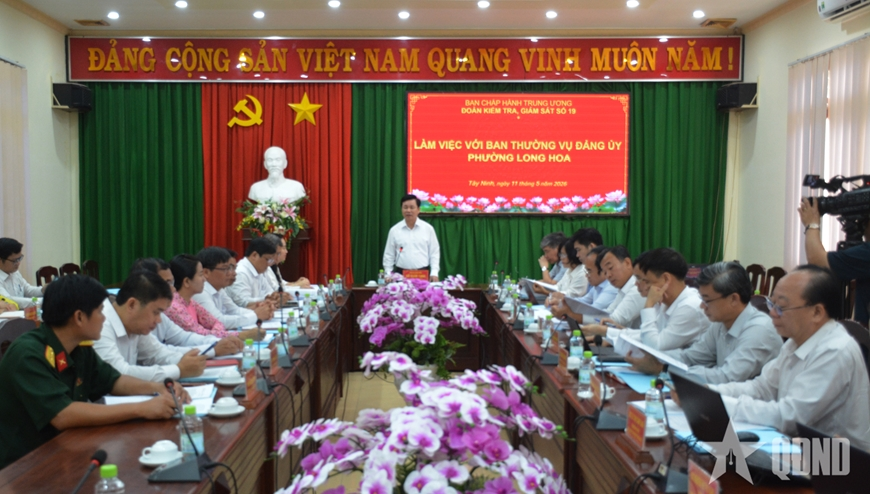 Đoàn kiểm tra, giám sát số 19 của Bộ Chính trị làm việc tại tỉnh Tây Ninh