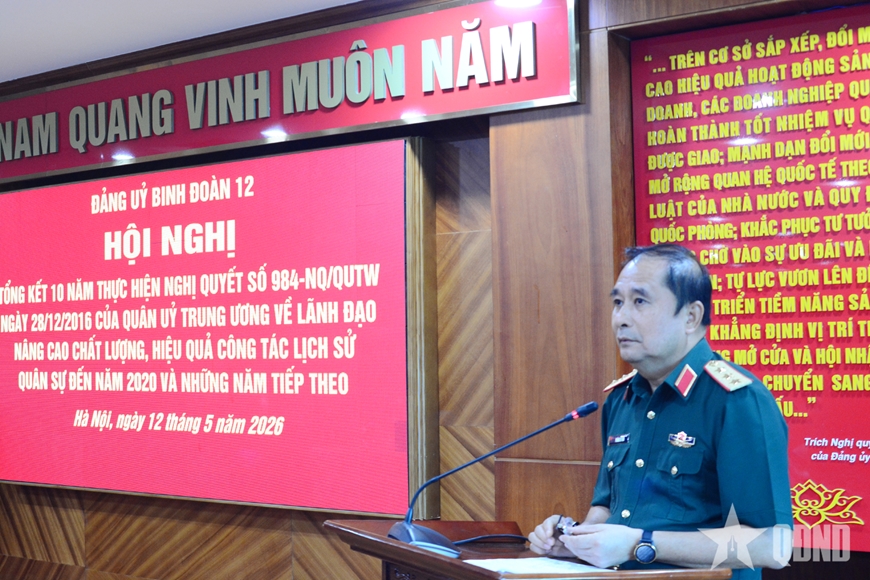 Đảng ủy Binh đoàn 12: Quan tâm lãnh đạo, chỉ đạo triển khai tích cực Nghị quyết 984 về công tác lịch sử quân sự