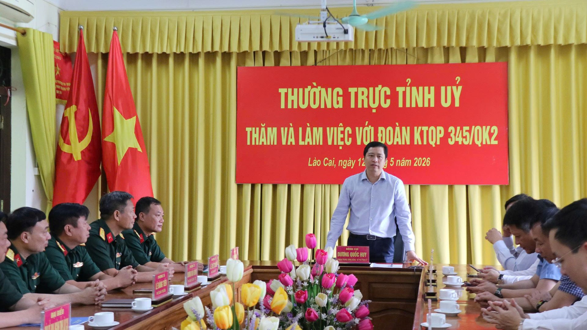 Bí thư Tỉnh ủy Lào Cai làm việc tại Đoàn Kinh tế - Quốc phòng 345, Quân khu 2