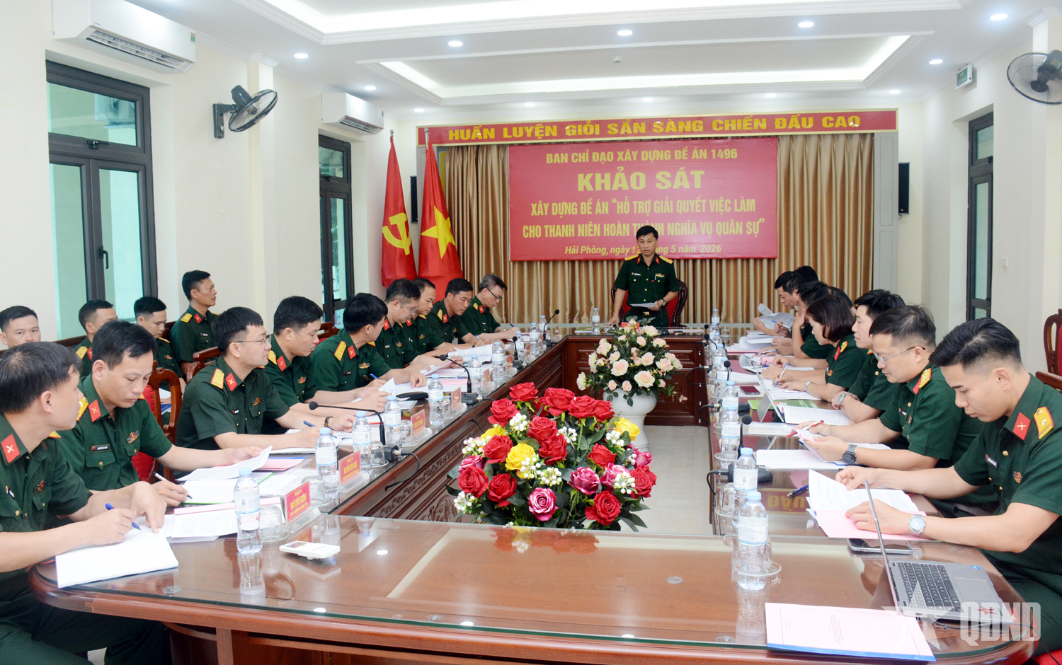 Khảo sát xây dựng Đề án “Hỗ trợ giải quyết việc làm cho thanh niên hoàn thành nghĩa vụ quân sự” tại Lữ đoàn 490