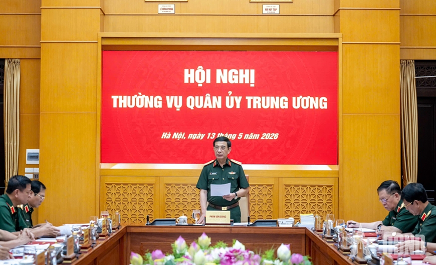 Đại tướng Phan Văn Giang chủ trì Hội nghị Thường vụ Quân ủy Trung ương