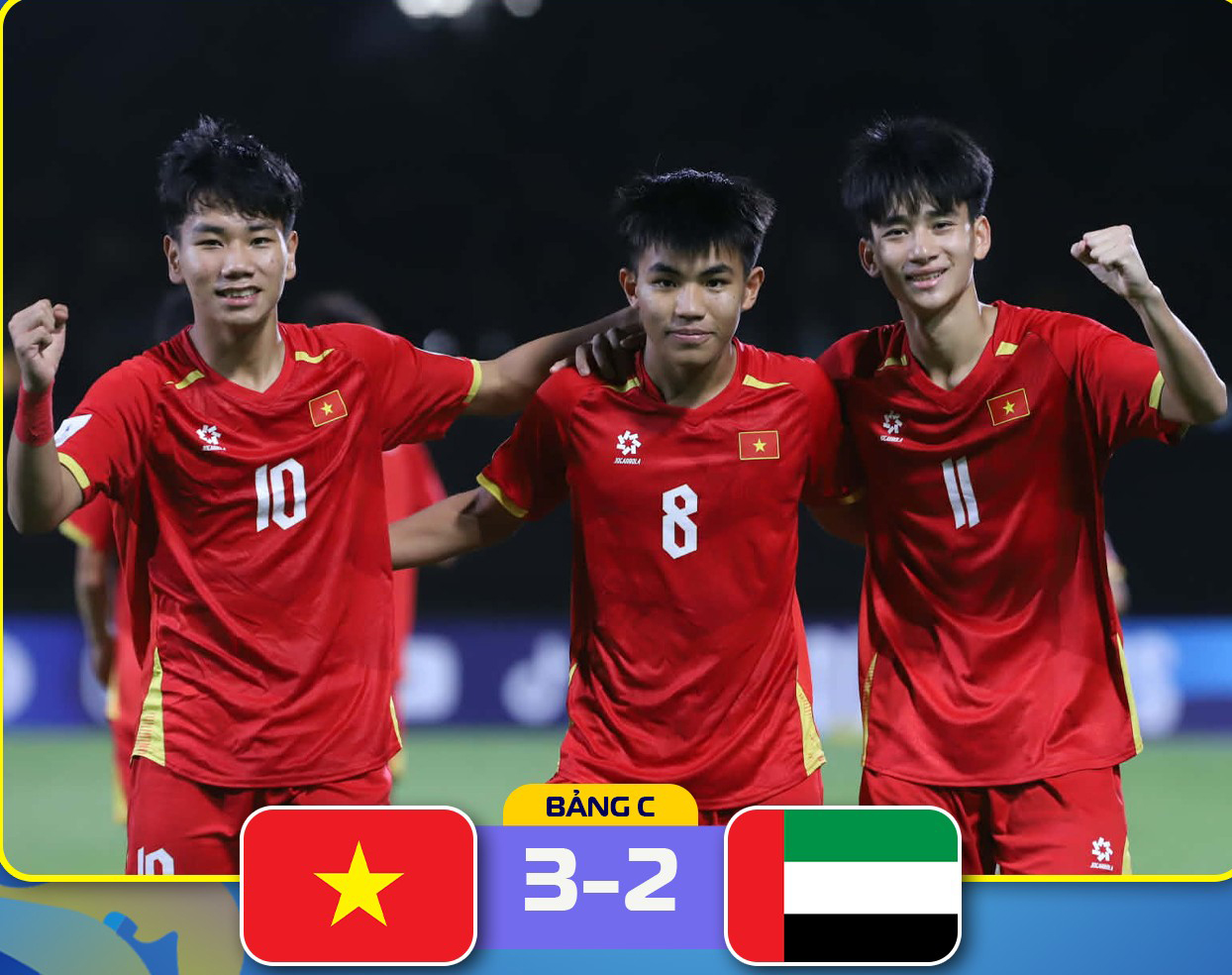 Video bàn thắng U17 Việt Nam và U17 UAE: Chiến thắng lịch sử

