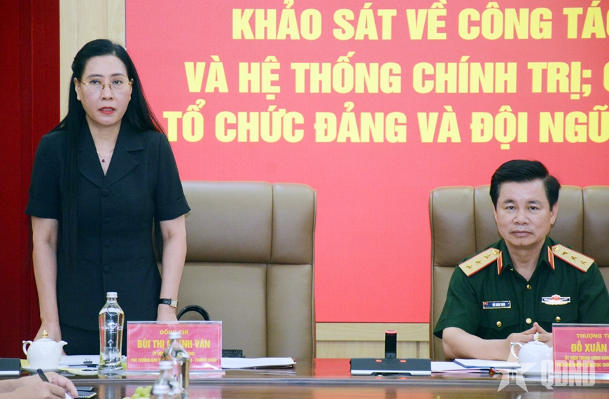 Gallery - 	Đoàn công tác Ban Tổ chức Trung ương khảo sát tại Đảng bộ Quân đội