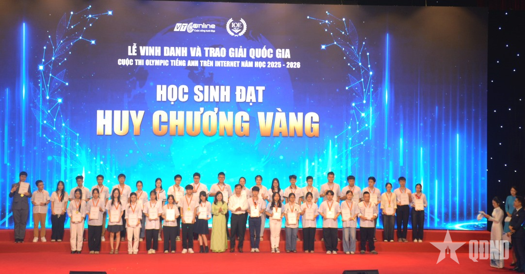 Trao giải quốc gia Cuộc thi Olympic tiếng Anh trên internet năm học 2025-2026