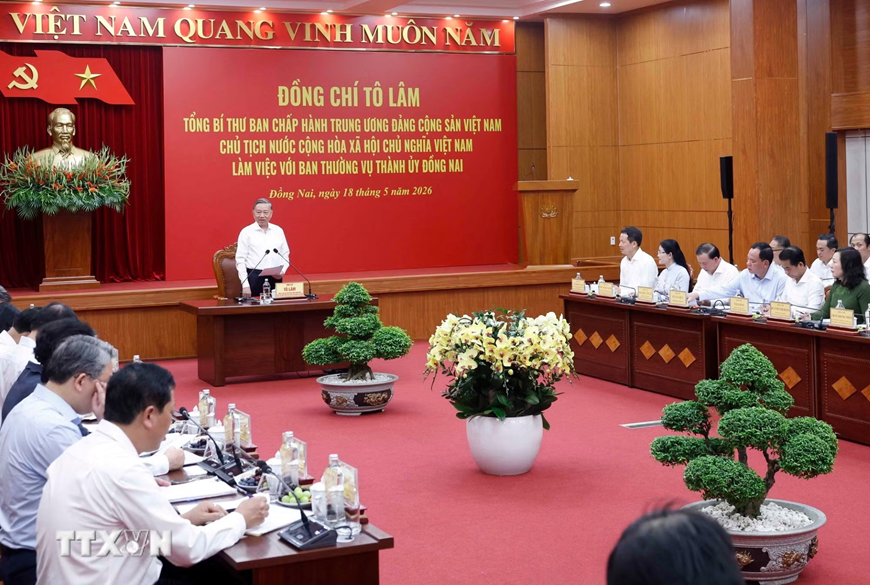 Tổng B&iacute; thư, Chủ tịch nước T&ocirc; L&acirc;m: Kiến tạo m&ocirc; h&igrave;nh tăng trưởng mới, đưa Đồng Nai vượt khỏi giới hạn trung t&acirc;m c&ocirc;ng nghiệp truyền thống